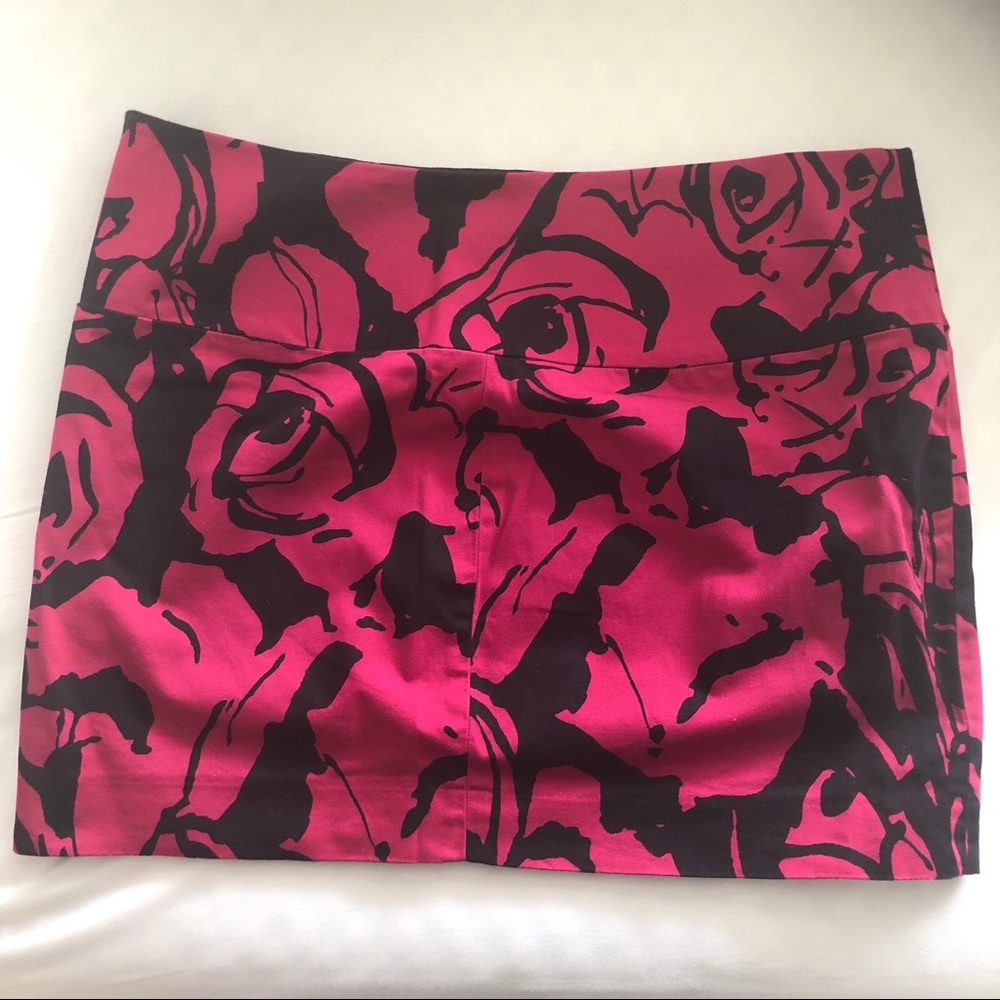 Express Rose Patterned Mini Skirt - image 1